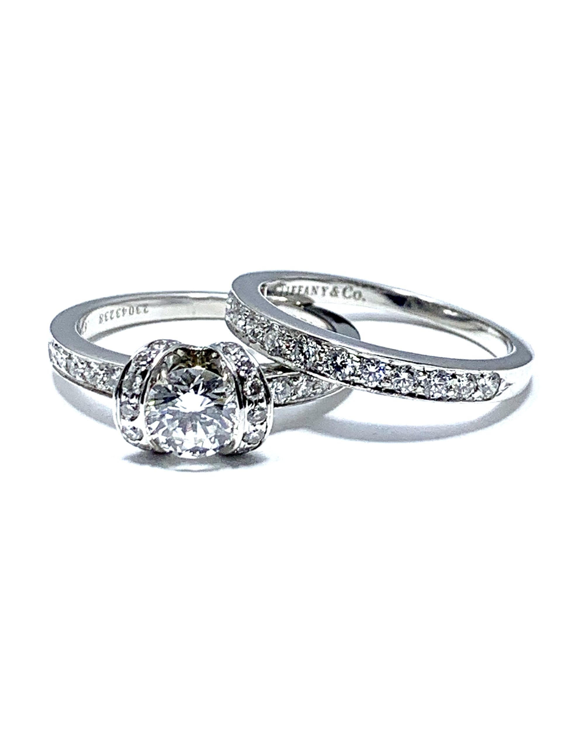 кольцо из платины и бриллиантов Tiffany
